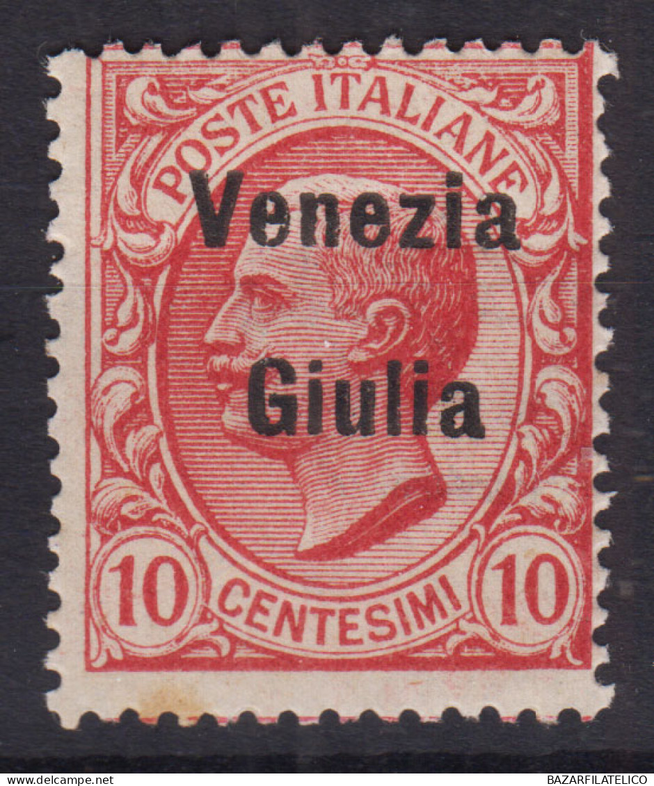 OCCUPAZIONI VENEZIA GIULIA 1918-19 10 CENTESIMI N.22 G.I MNH** - Venezia Giulia