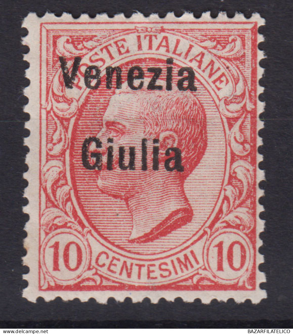 OCCUPAZIONI VENEZIA GIULIA 1918-19 10 CENTESIMI N.22 G.I MNH** - Venezia Giulia