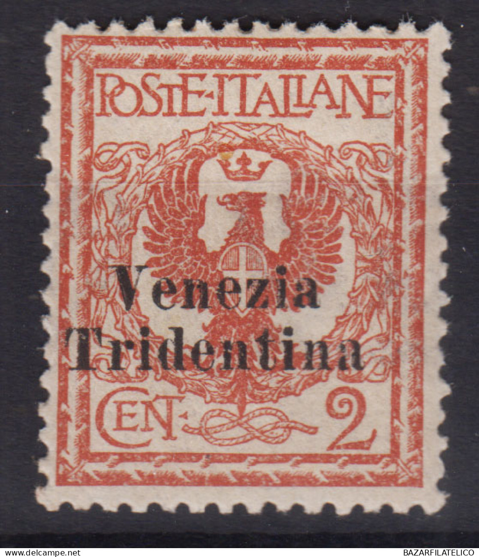 OCCUPAZIONI TRENTINO ALTO ADIGE 1918 VENEZIA TRIDENTINA 2 CENT. N.20 G.I MNH** - Trentino