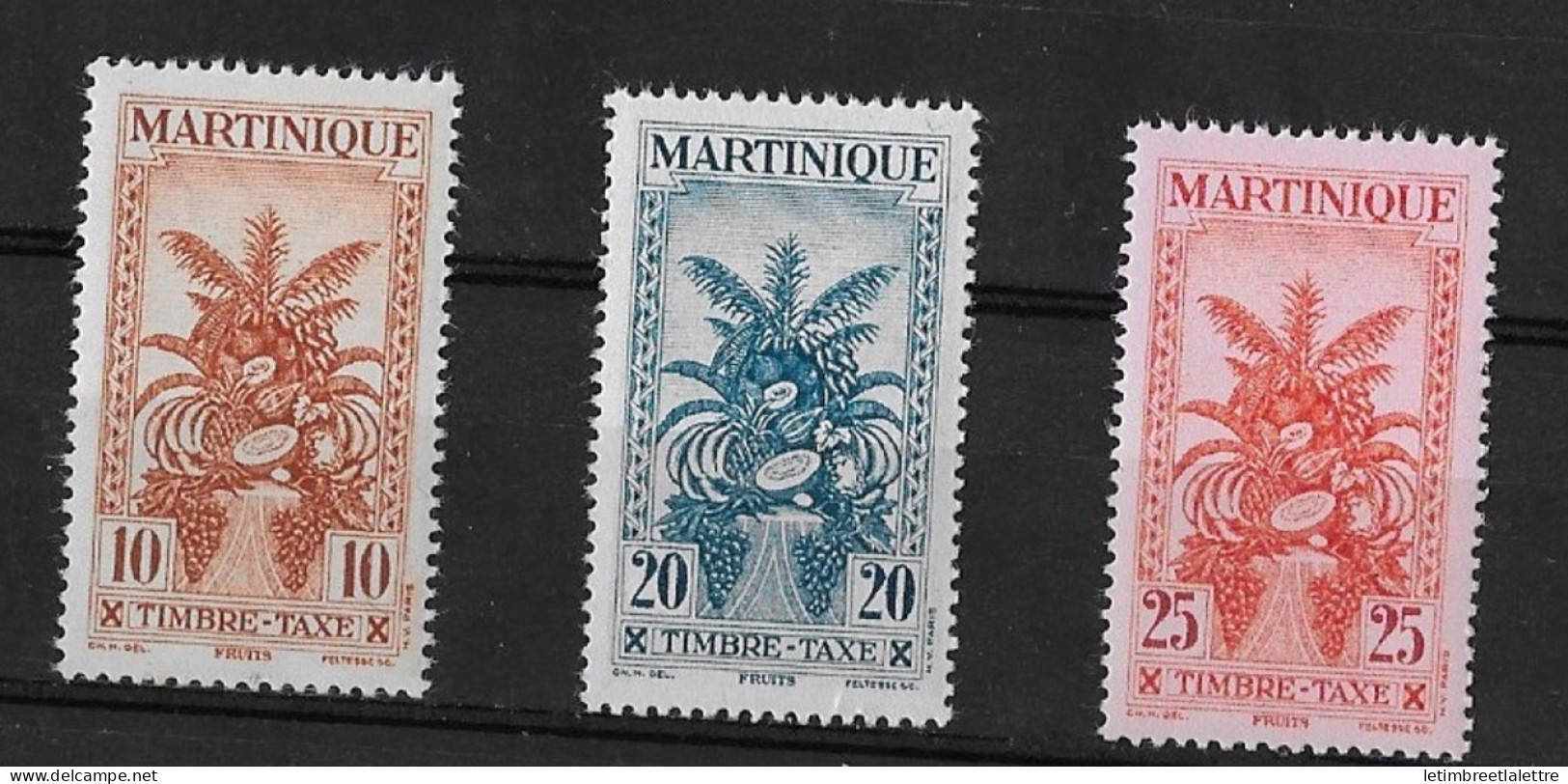 Martinique - TAXE - YT N° 23 à 25  ** - Neuf Sans Charnière - Segnatasse