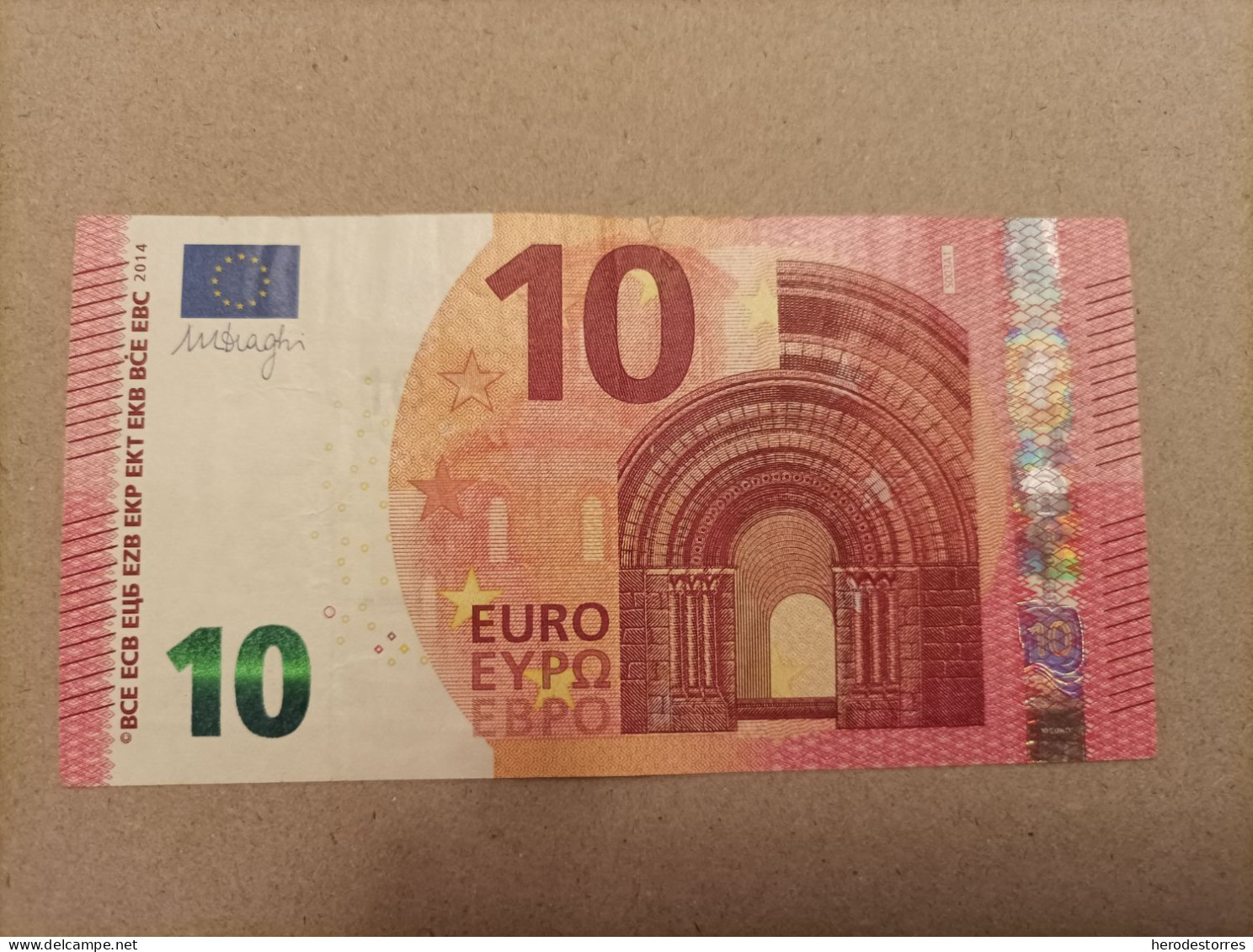 10 EURO ITALIA (SF) S003A1, DRAGHI, First Position, With Error - 10 Euro