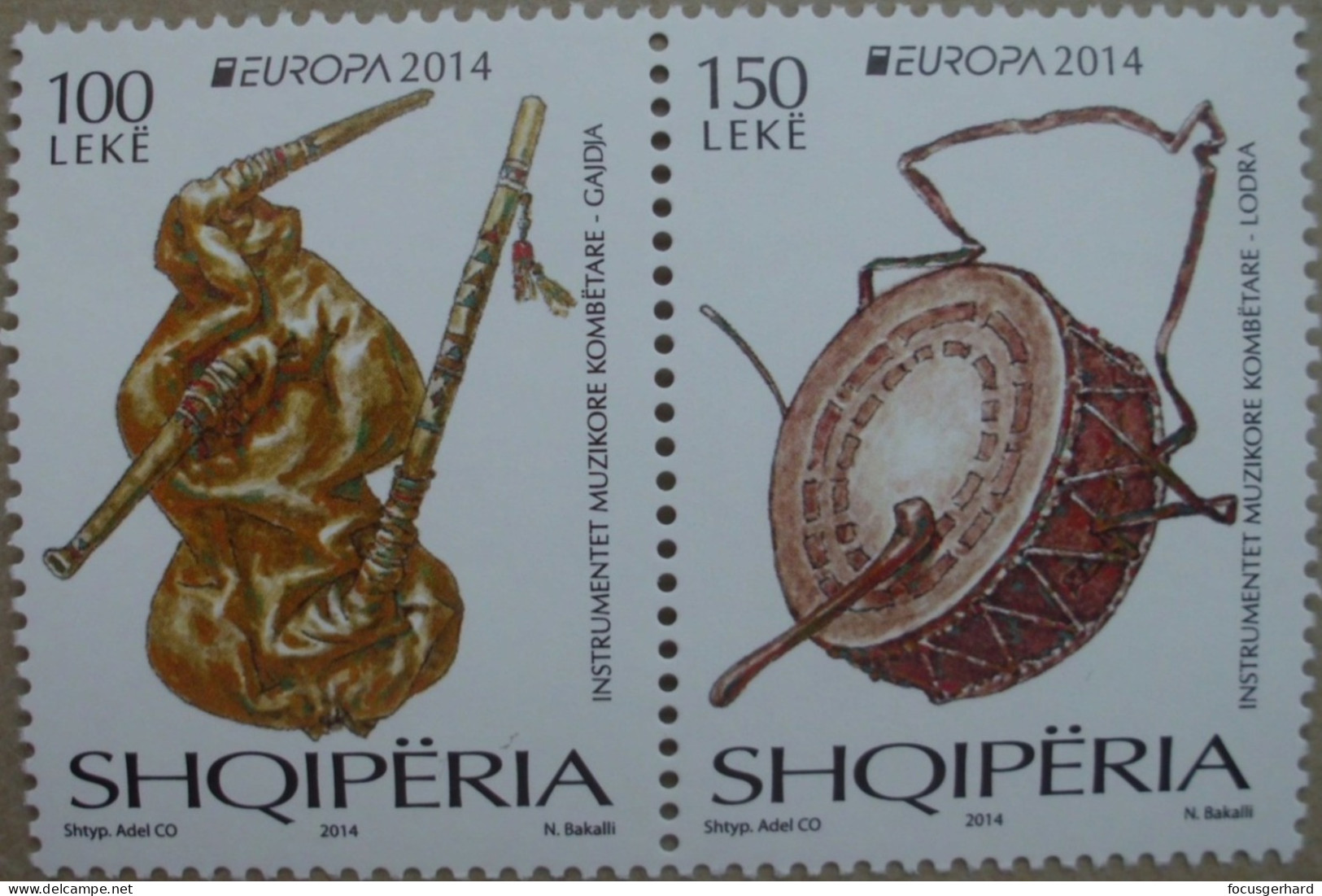 Albanien      Europa    Cept   Musikinstrumente   2014 ** - 2014