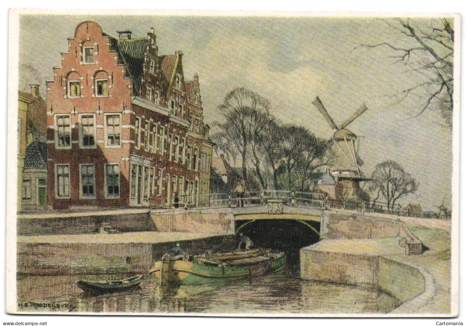 Brug En Molen De Zijl Bij Dokkum - Dokkum