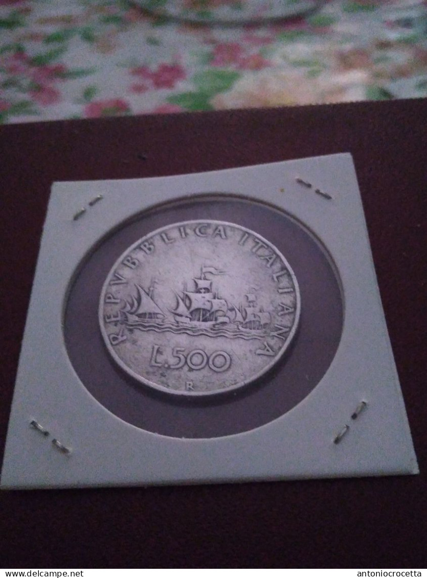 Italia Moneta Da 500£ Le Tre Caravelle , Argento Ottime Condizioni - 500 Lire