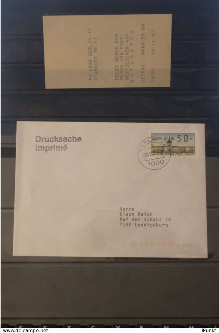 Berlin 12; ATM Standort  34; Erstinbetriebnahmetag 03.09.87;  Drucksache, Befördert, Codiert Mit Quittung - Machine Labels [ATM]