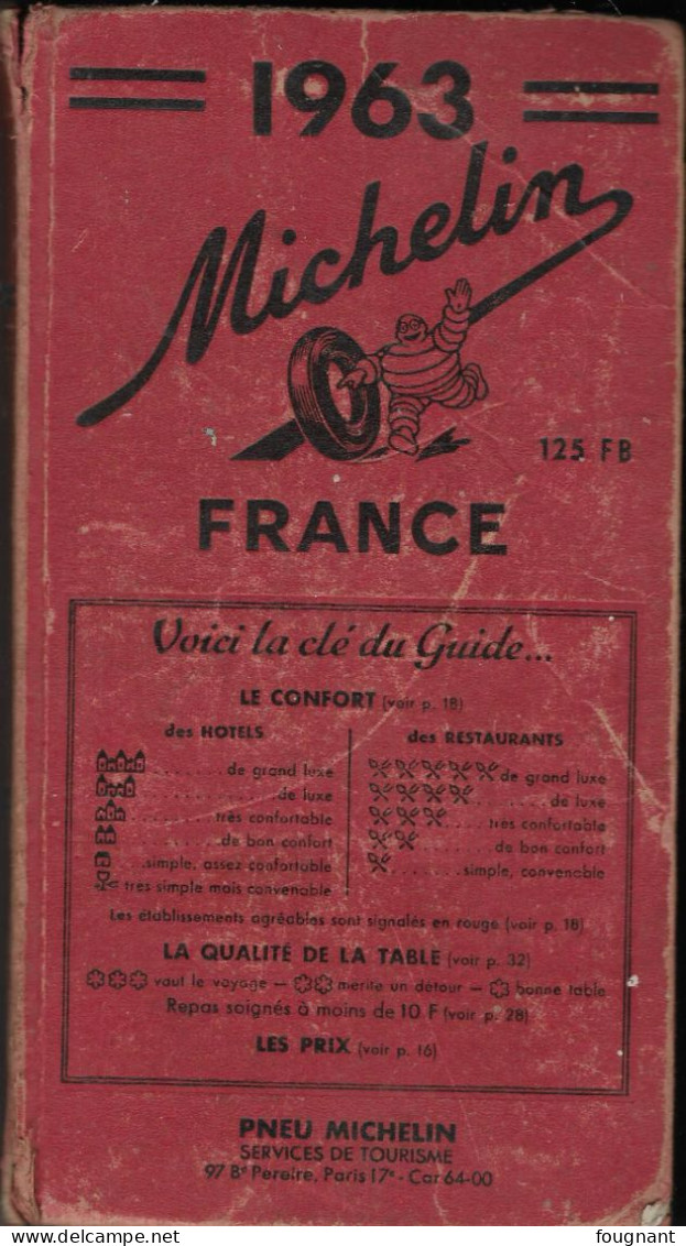 Michelin 1963- Complet-Il A Du Vécu Bien Sûr ! Couverture Et Pages Toutes Présentes? Les4 Coins De Couvertures Détachées - Michelin (guides)