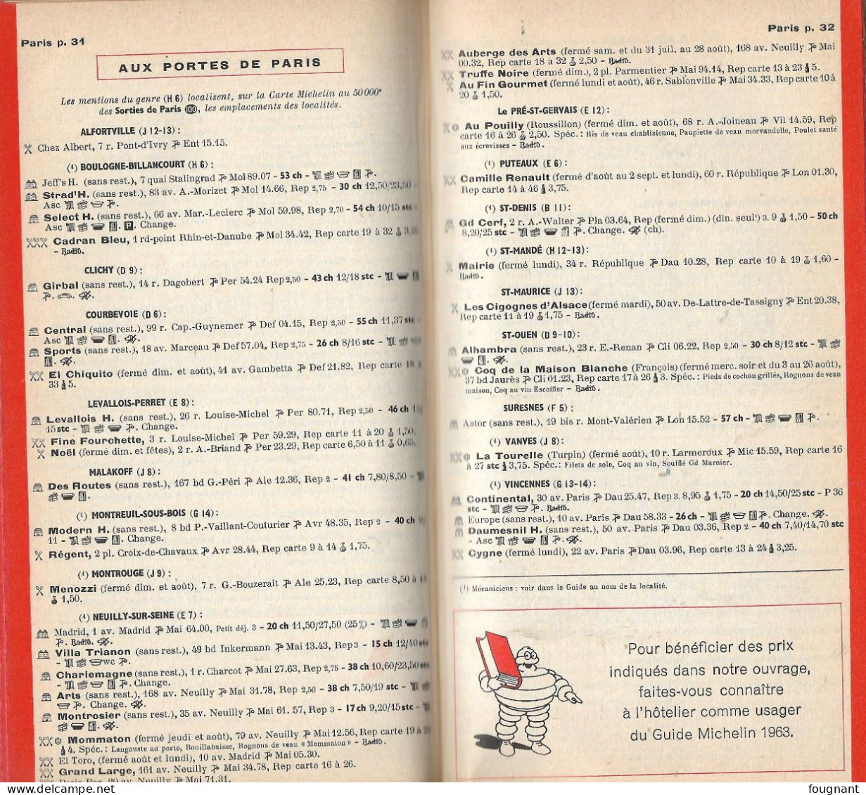 Michelin 1963- complet-Il a du vécu bien sûr ! Couverture et pages toutes présentes? les4 coins de couvertures détachées