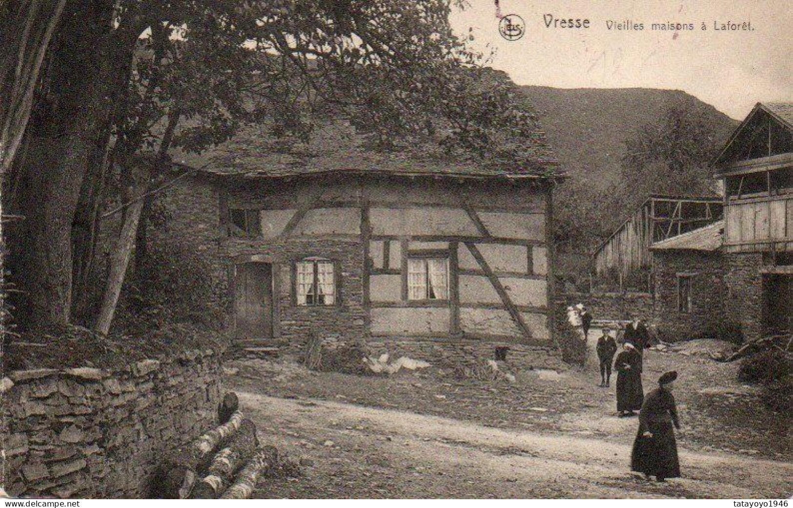 Vresse  Vieilles Maisons à Laforet Animée Voyagé En 1930 - Vresse-sur-Semois