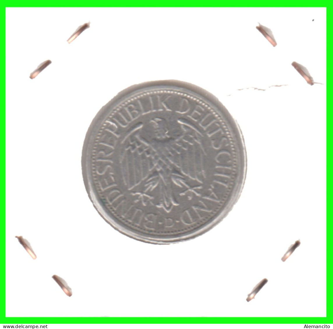 ALEMANIA FEDERAL - DEUTSCHLAND - GERMANY –  MONEDA DE LA REPUBLICA FEDERAL DE ALEMANIA DE 1.00 DM-DEL AÑO 1974 - CECA-D - 1 Marco