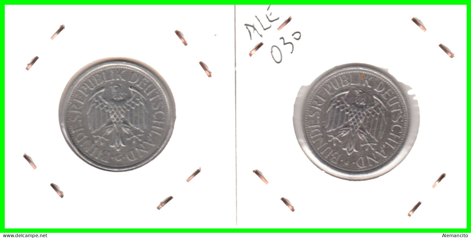 ALEMANIA - DEUTSCHLAND - GERMANY - 2 -MONEDAS DE 1.00 DM   AÑO 1979 - CECAS - G - KARLSRUHE. - J - HAMBURG - 1 Marco