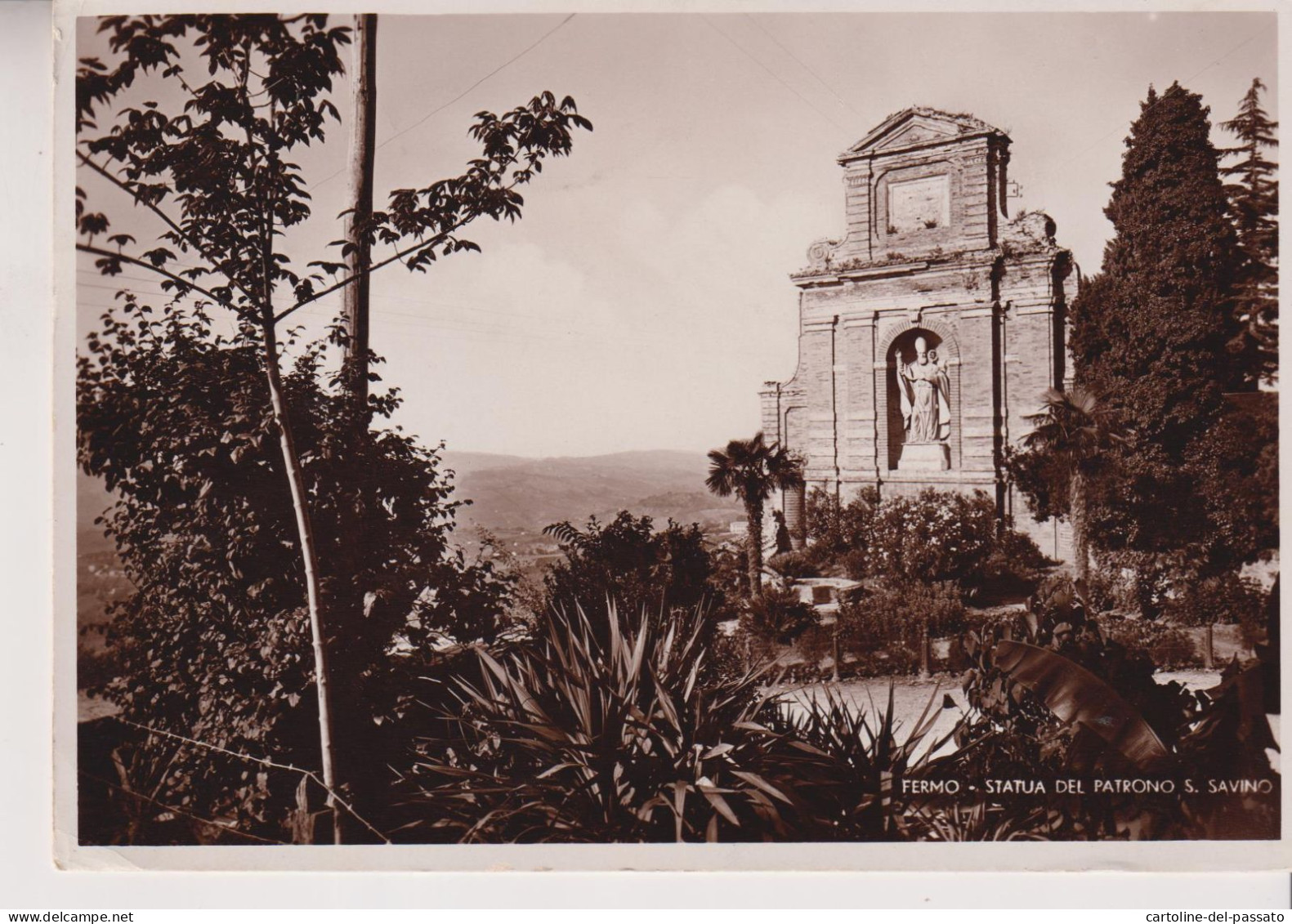 FERMO  STATUA DEL PATRONO S. SAVINO  FOTOGRAFICA  VG  1936 - Fermo