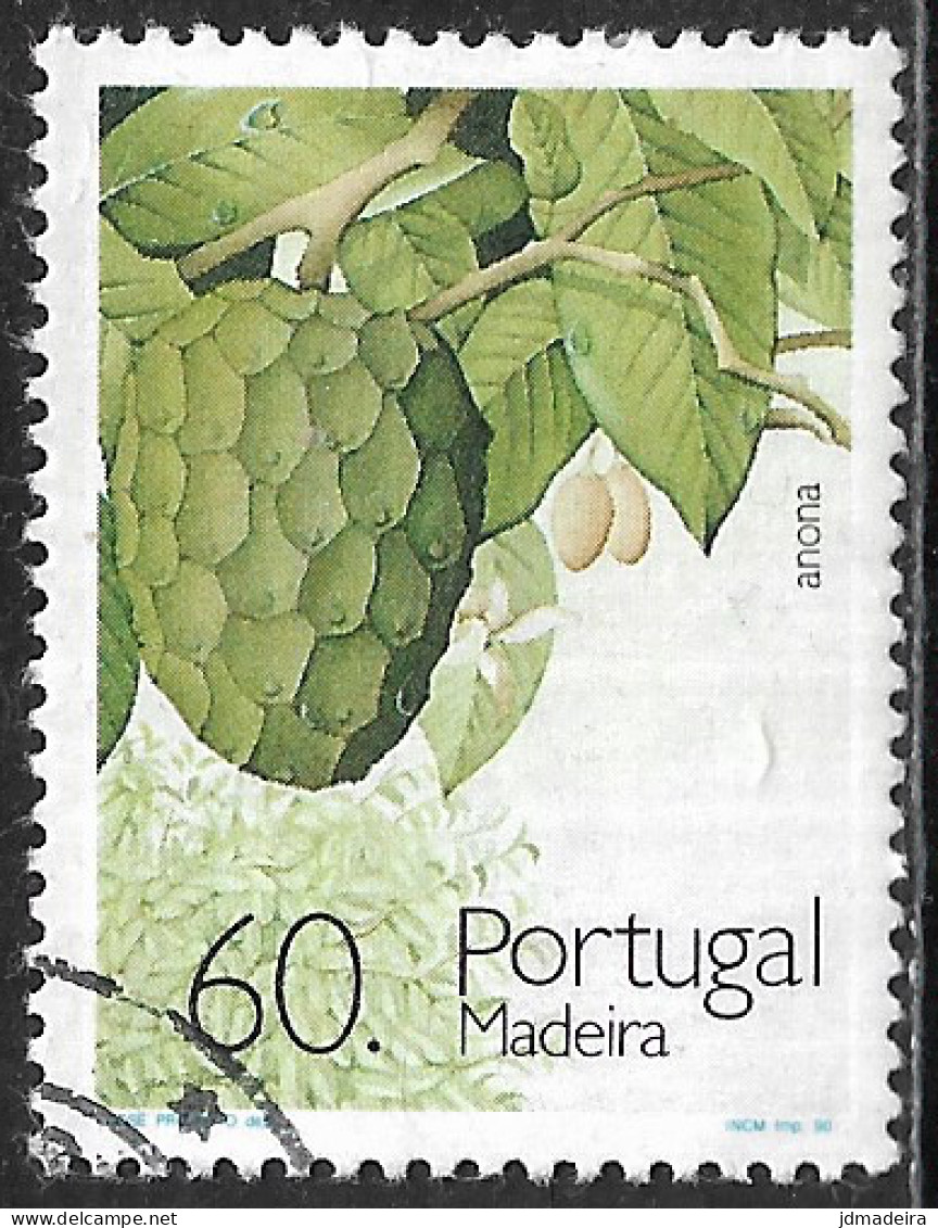 Portugal – 1990 Madeira Fruits And Plants 60. Used Stamp - Usado