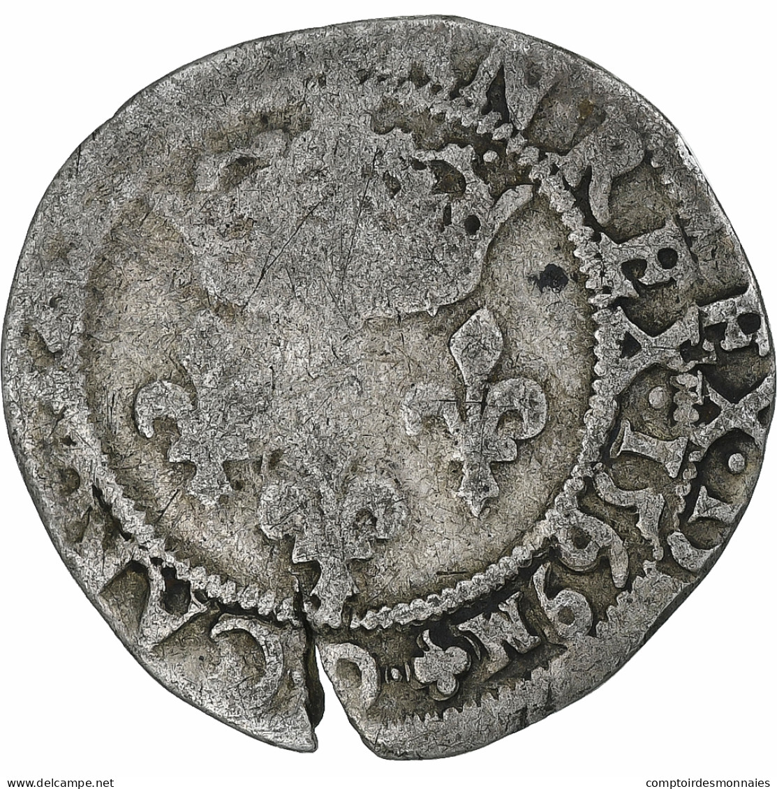France, Charles IX, Double Sol Parisis, 1569, Lyon, TB, Billon, Gadoury:417 - 1560-1574 Karel I