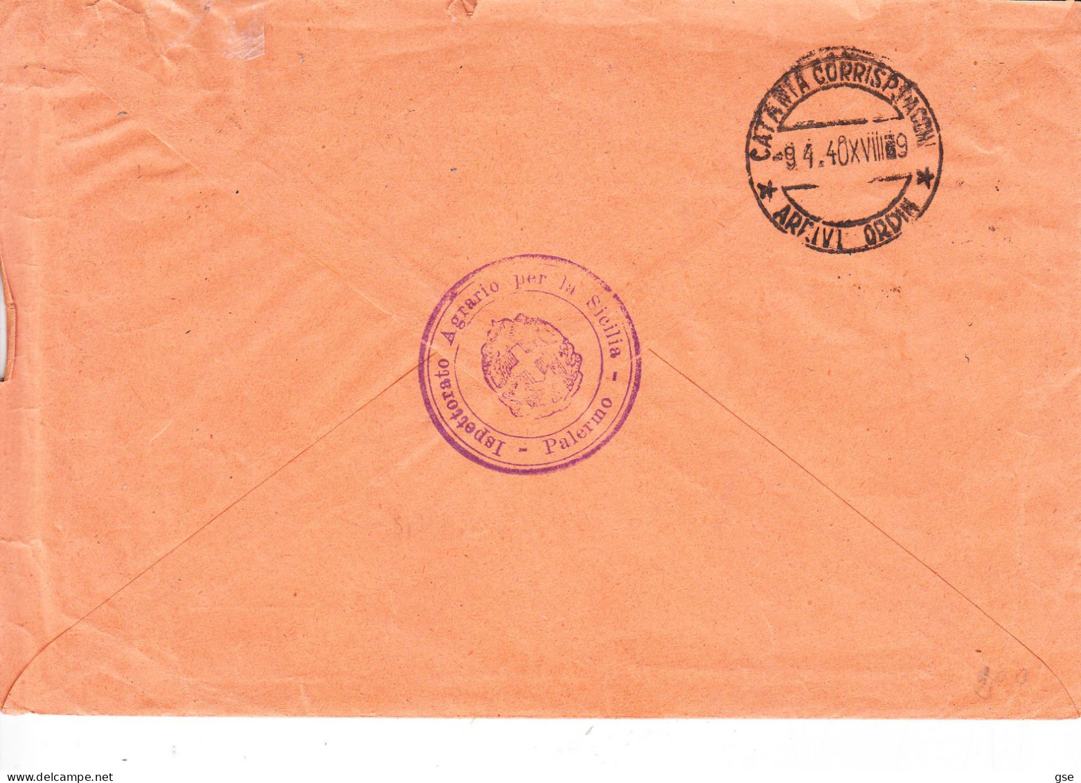 ITALIA 1940 - Lettera Tassata Da  Palermo A Catania - Con Annullo Pubblicitario - Postage Due