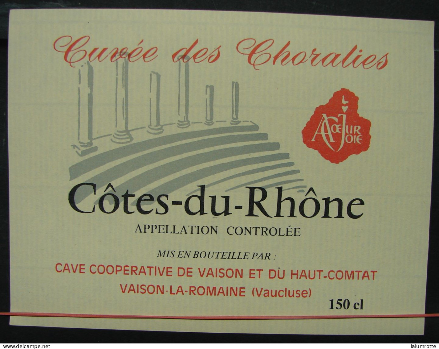 Etiquette. 46. Cuvée Des Choralies, Magnum - Côtes Du Rhône