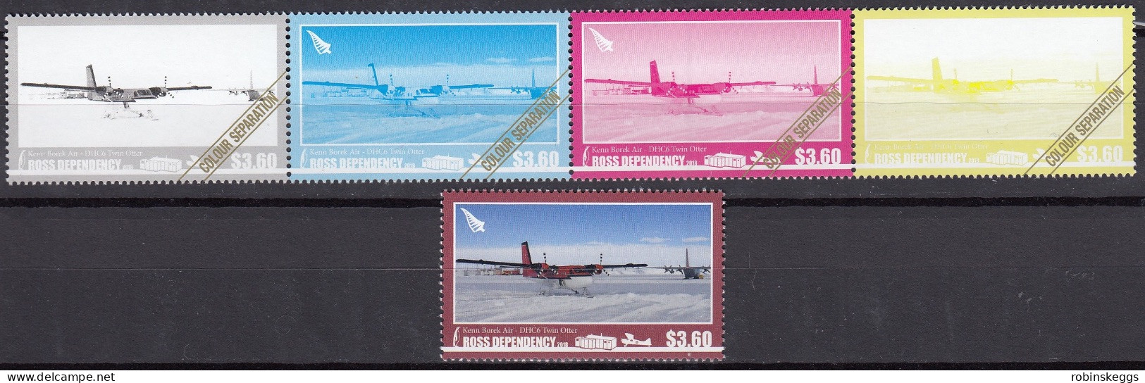 ROSS DEP. 2018 Aircraft, Colour Separations Proof - Vols Polaires