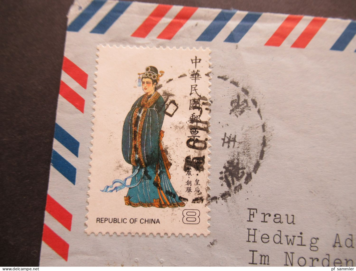 1987 China / Taiwan R.O.C. Abs. Dominican Fathers Aerogramm / Luftpostleichtbrief Mit Zusatzfrankaturen Nach Haltern - Storia Postale