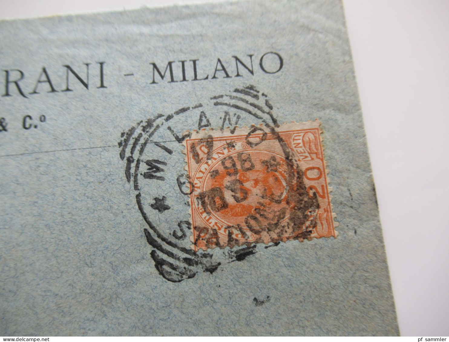 Italien 1893 / 98 Vier Auslands Belege Venezia (2) und Milano (2) nach Anvers! Firmenumschläge / mit Ank. Stempel