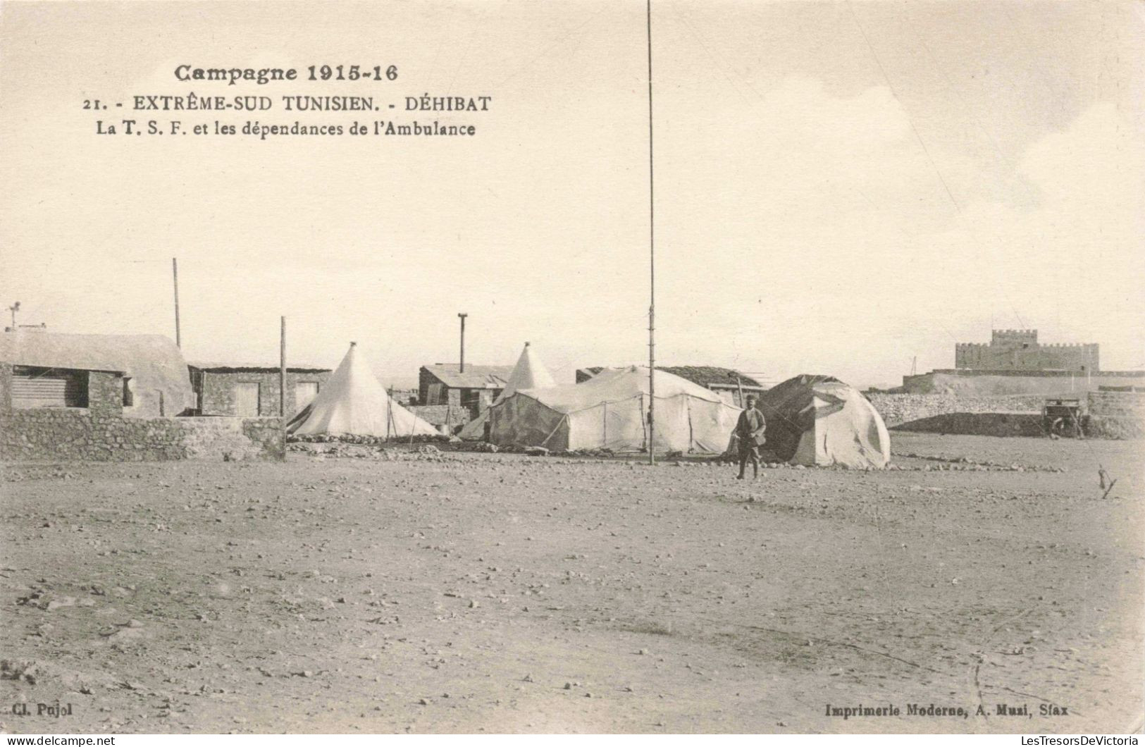 TUNISIE - Déhibat - Les Dépendances De L'ambulance - Carte Postale Ancienne - Tunesien