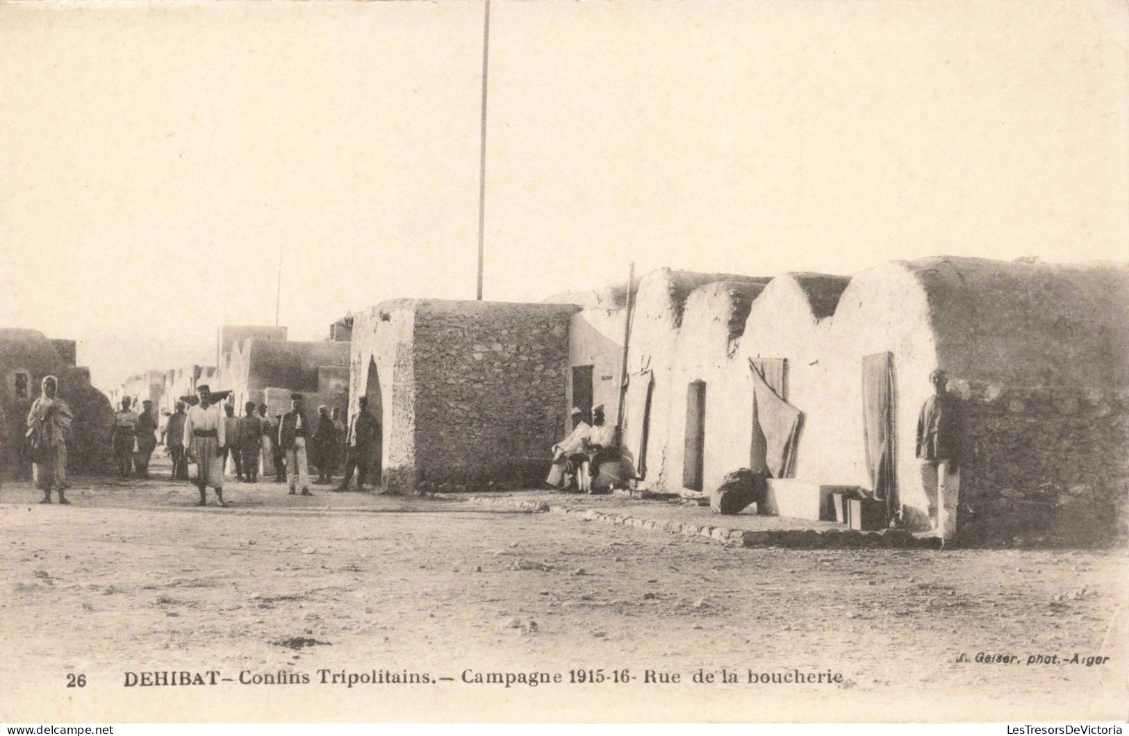 TUNISIE - Déhibat - Confins Tripolitains - Rue De La Boucherie - Carte Postale Ancienne - Tunesië