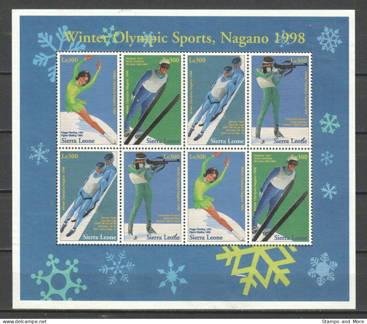 Sierra Leone 1997 Kleinbogen Mi 2828-2831 MNH WINTER OLYMPICS NAGANO - Hiver 1998: Nagano