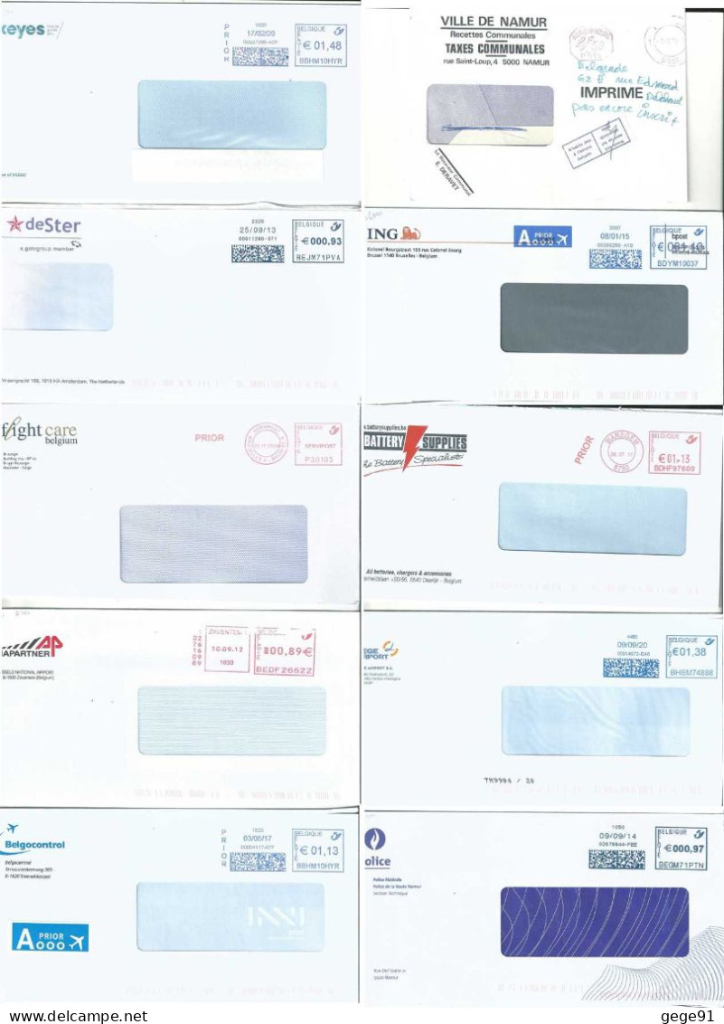 Lot De 10 Lettres Affranchies D'EMA - Enveloppes Entières - Autres & Non Classés