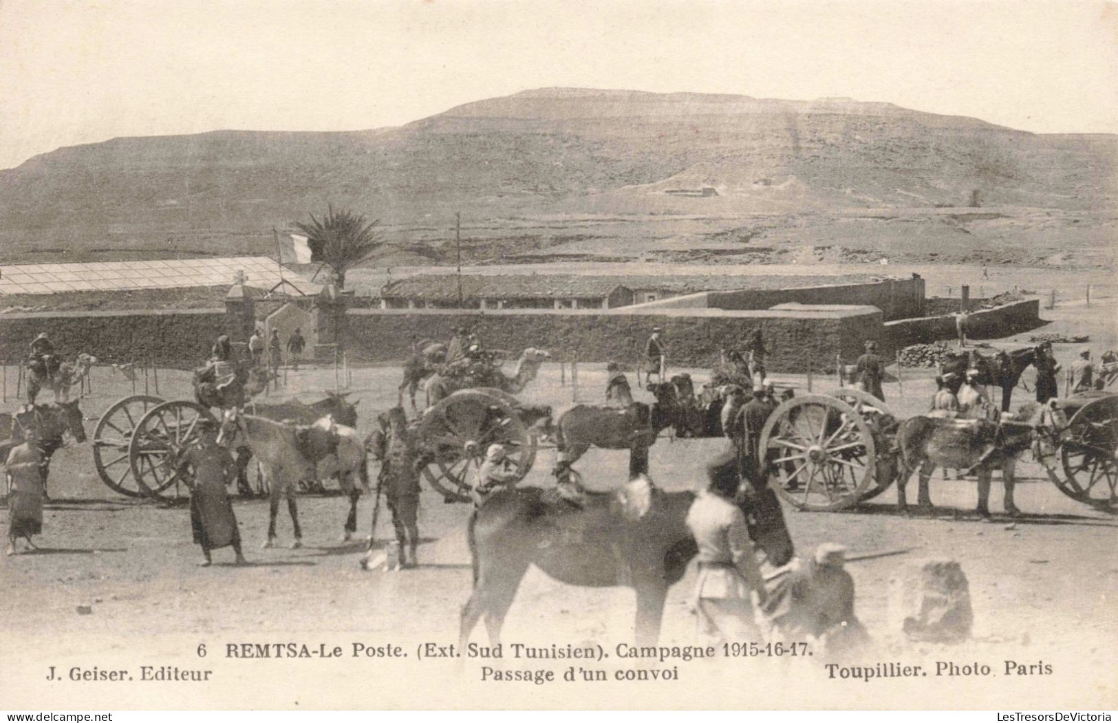 TUNISIE - Remtsa - Passage D'un Convoi - Animé - Carte Postale Ancienne - Tunisie
