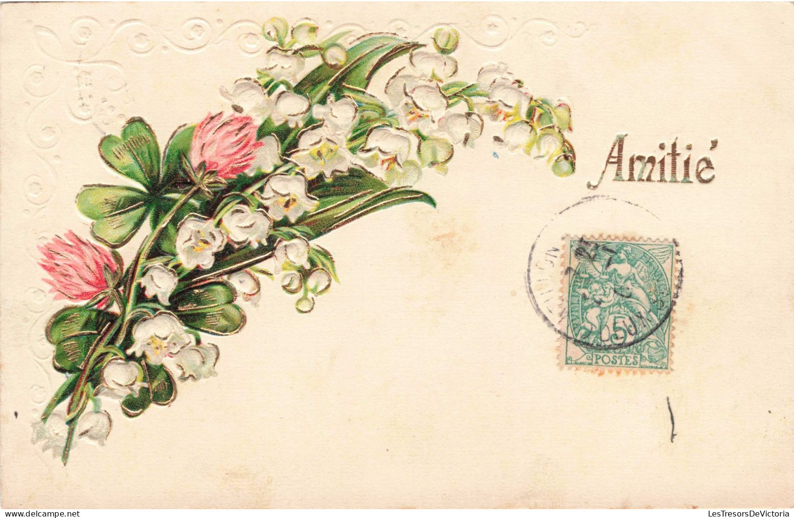 FLEURS, PLANTES ET ARBRES - Amitiés - Bouquet De Fleurs - Colorisé - Carte Postale Ancienne - Flores