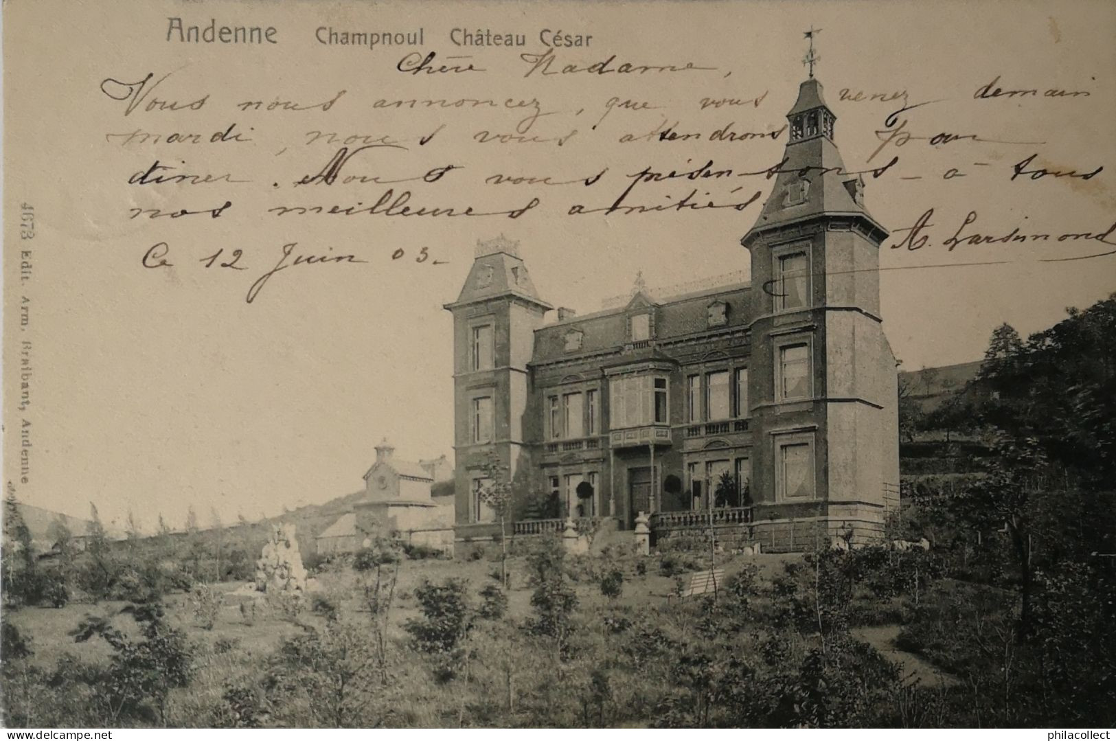 Andenne // Champnoul Chateau Cesar 1905 - Andenne
