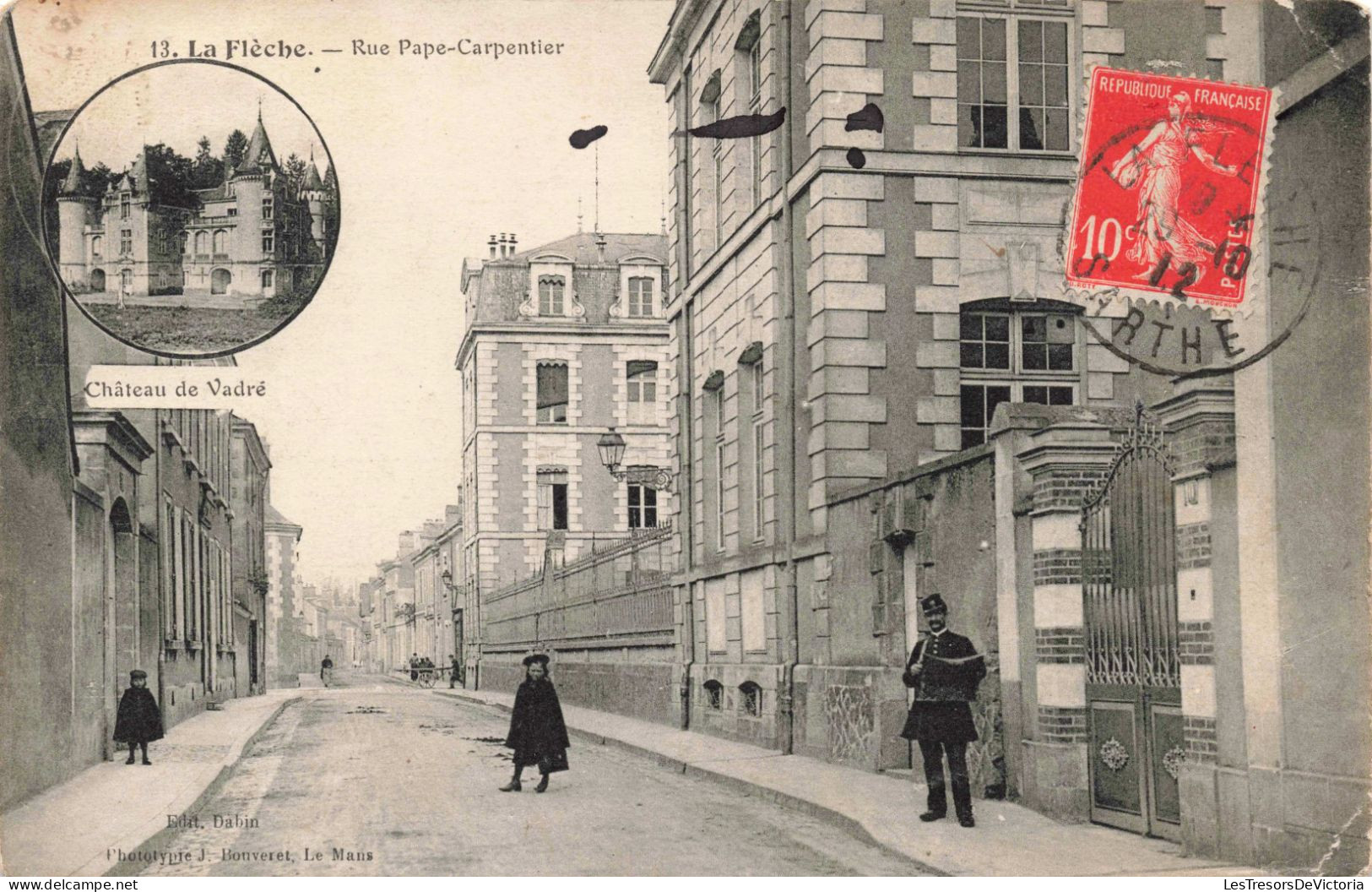FRANCE - La Flèche - Rue Pape-Carpentier - Carte Postale Ancienne - La Fleche
