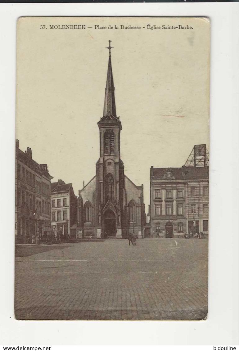 CPA-MOLENBEEK " Place De La Duchesse-Eglise Sainte-Barbe " - St-Jans-Molenbeek - Molenbeek-St-Jean