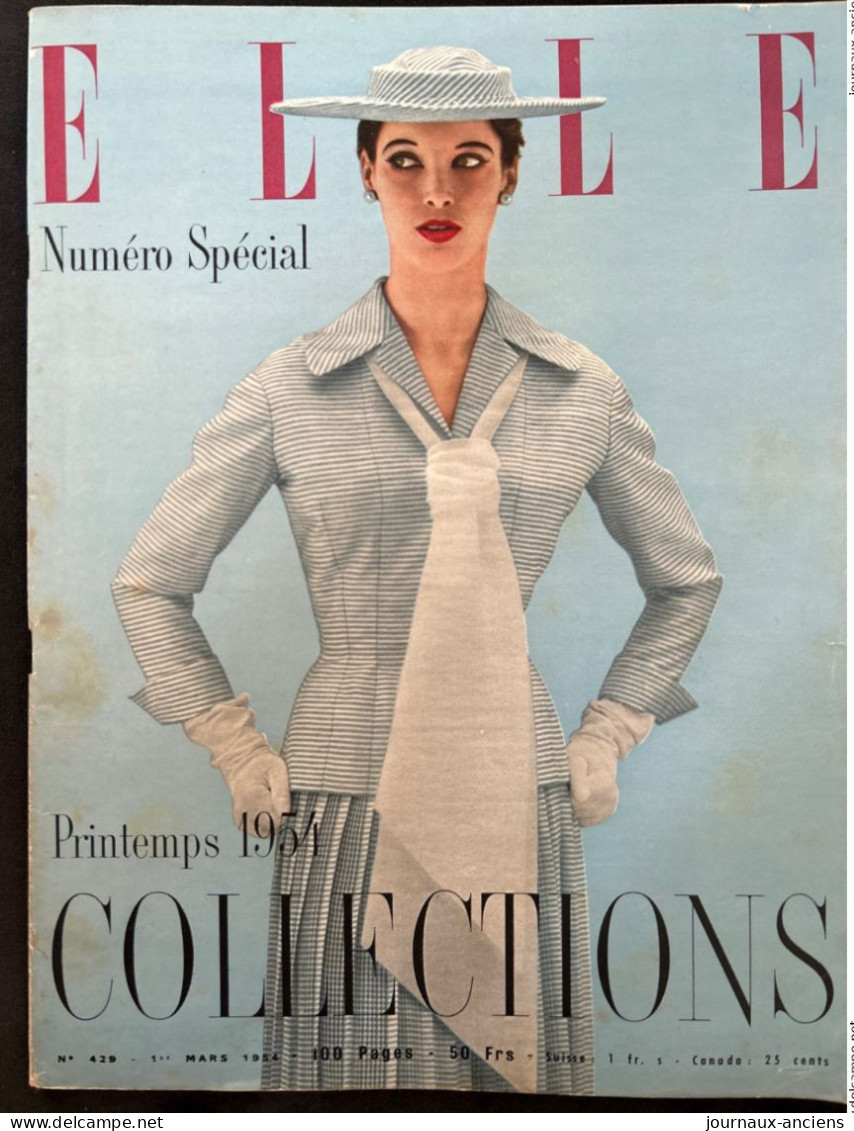 1954 Revue ELLE - Numéro Spécial - Printemps 1954 - COLLECTIONS - Mode