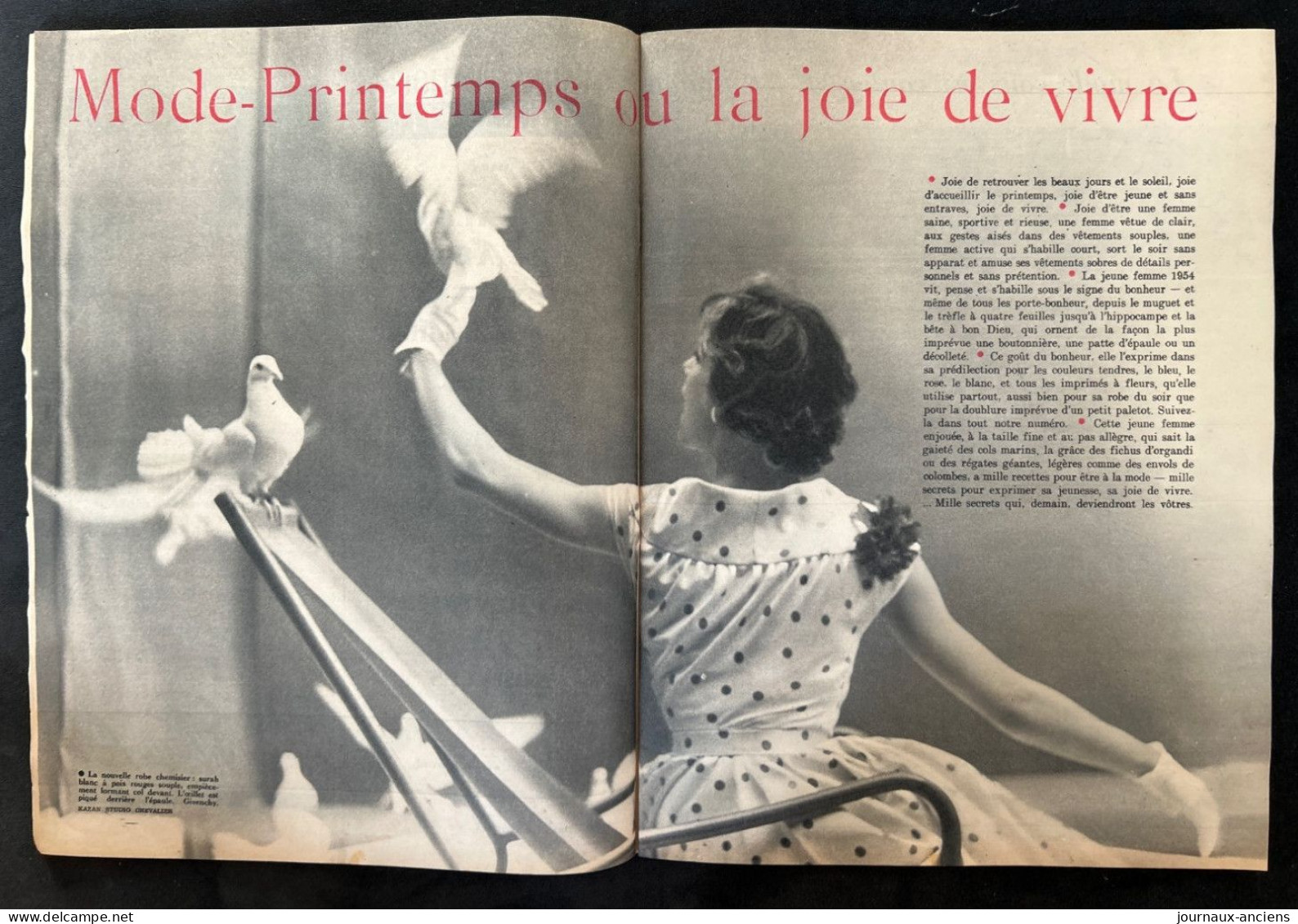 1954 Revue ELLE - Numéro Spécial - Printemps 1954 - COLLECTIONS - Mode