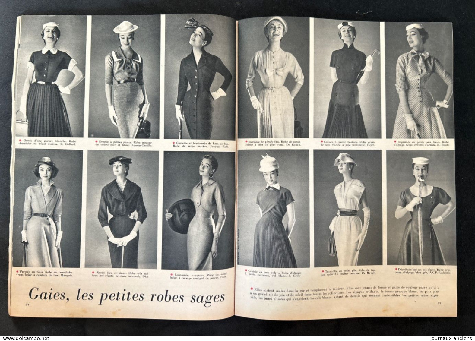 1954 Revue ELLE - Numéro Spécial - Printemps 1954 - COLLECTIONS - Mode