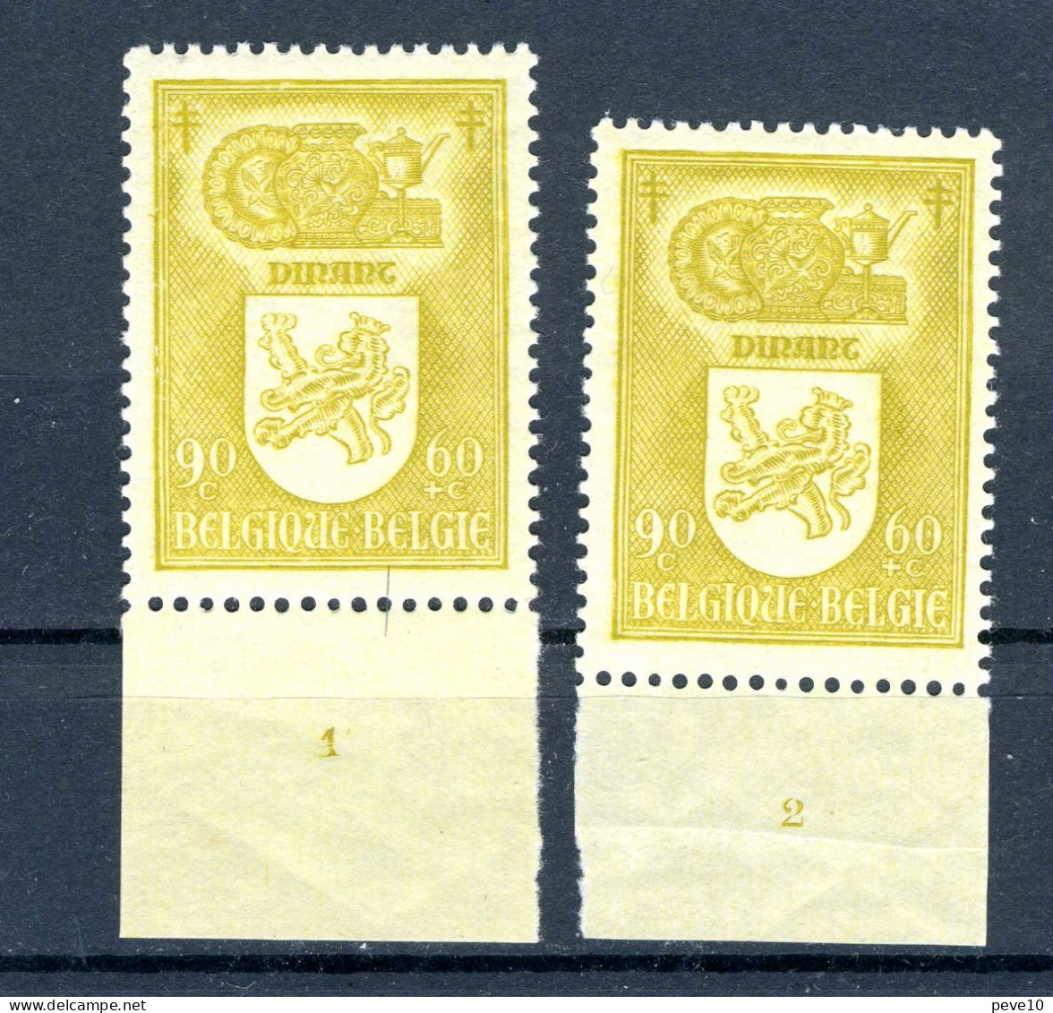 Belgique  N° 744 Pl 1 Et 2  X     Armoiries - ....-1960