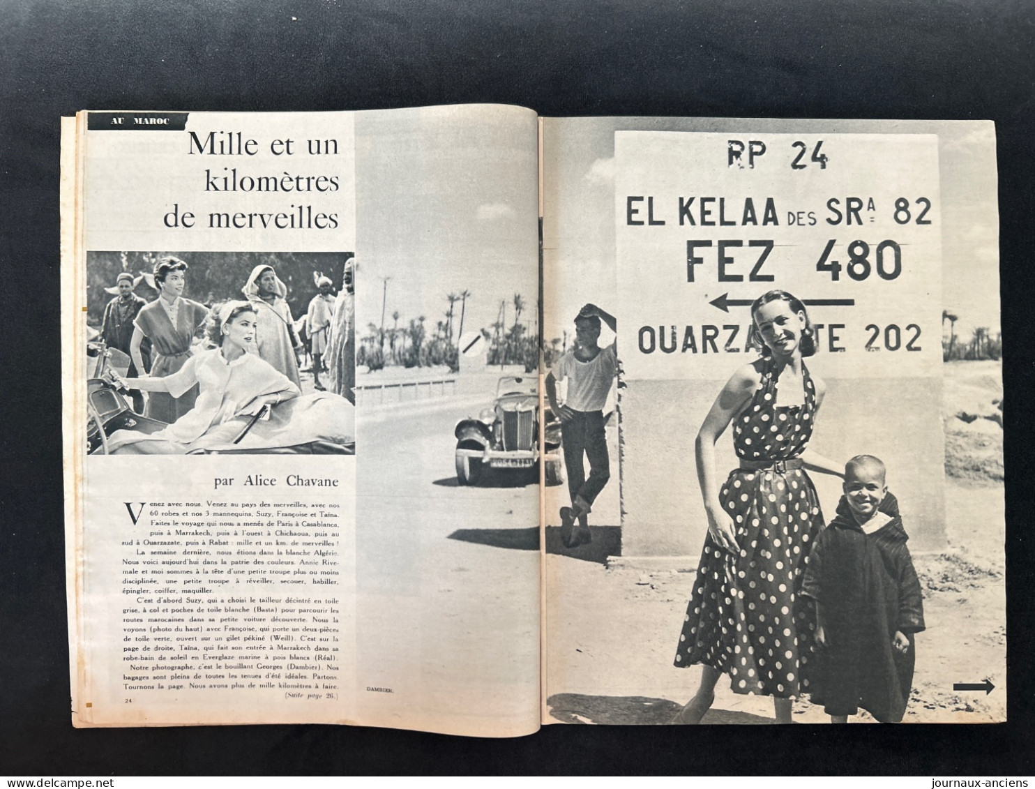1953 Revue ELLE - Au MAROC - FEZ - SOUKS - Fashion