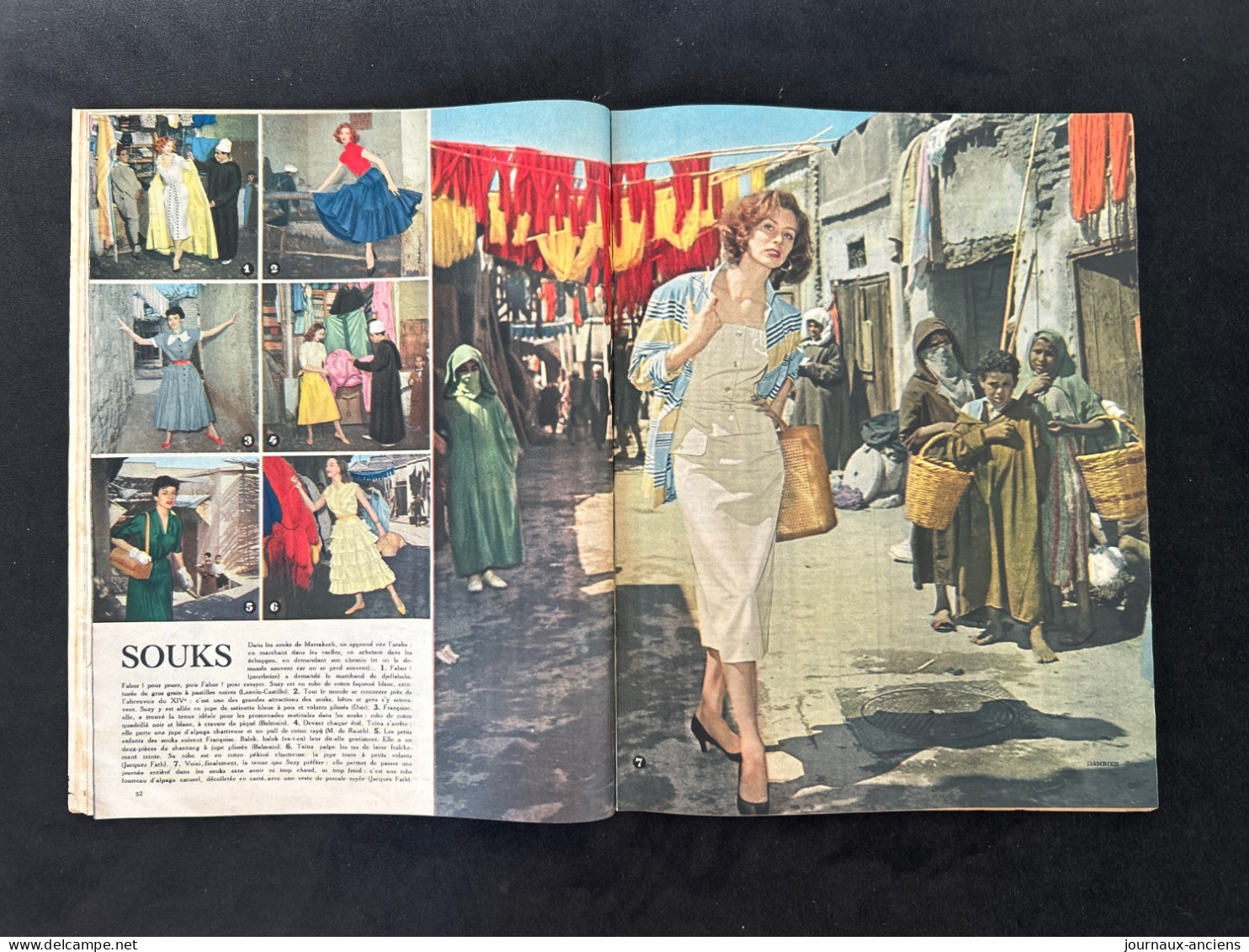 1953 Revue ELLE - Au MAROC - FEZ - SOUKS - Fashion