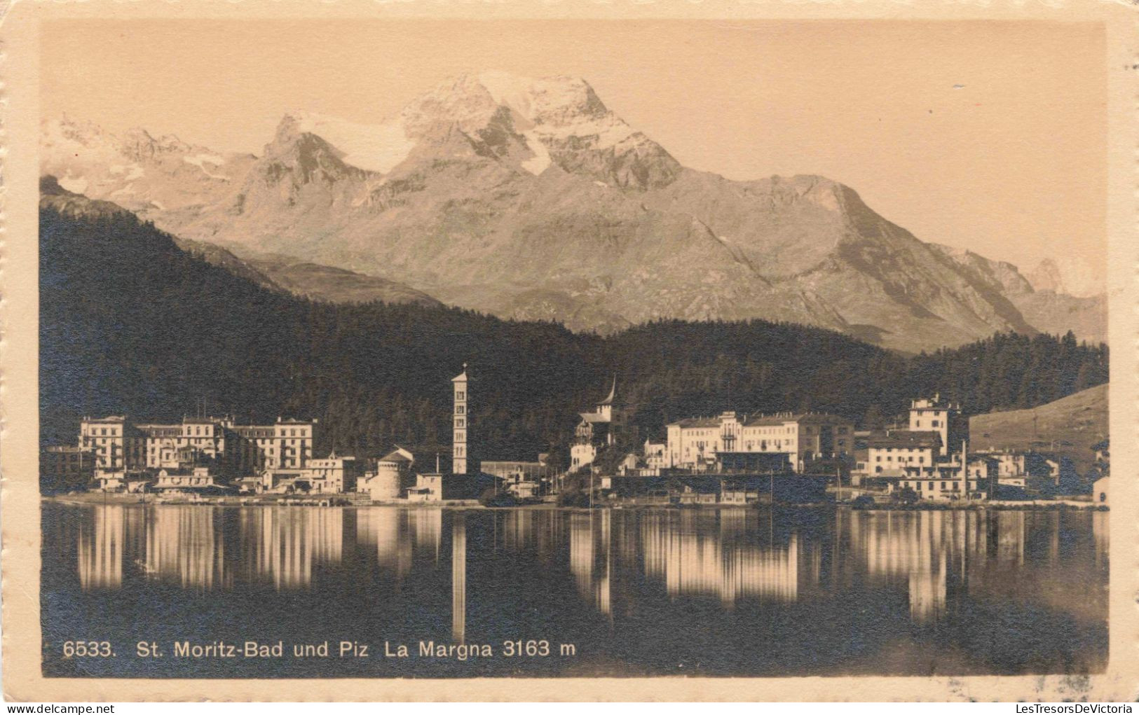 SUISSE - St Moritz Bad Und Piz La Margna 3163m - Carte Postale Ancienne - St. Moritz