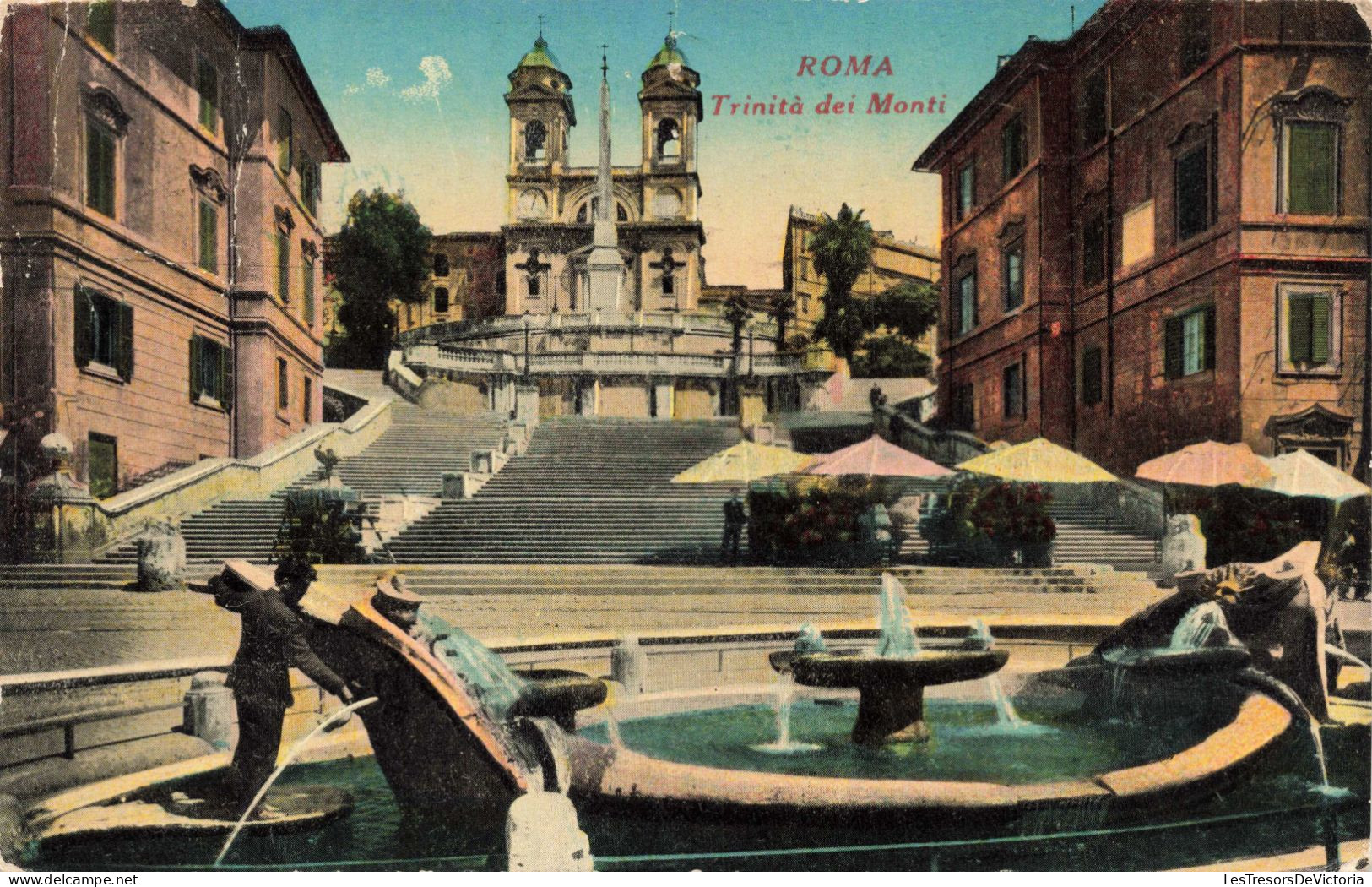 ITALIE - Rome - Trinità Dei Monti - Colorisé - Carte Postale Ancienne - Chiese