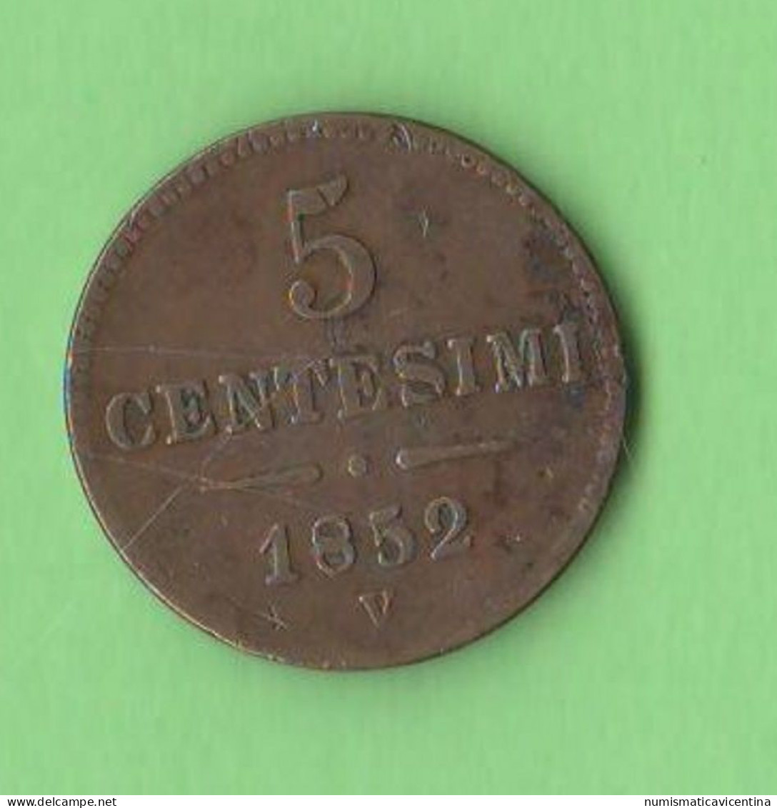 Lombardo Veneto 5 Centesimi 1852 Venezia Mint Lombardie Vénétie - Oostenrijks Bestuur