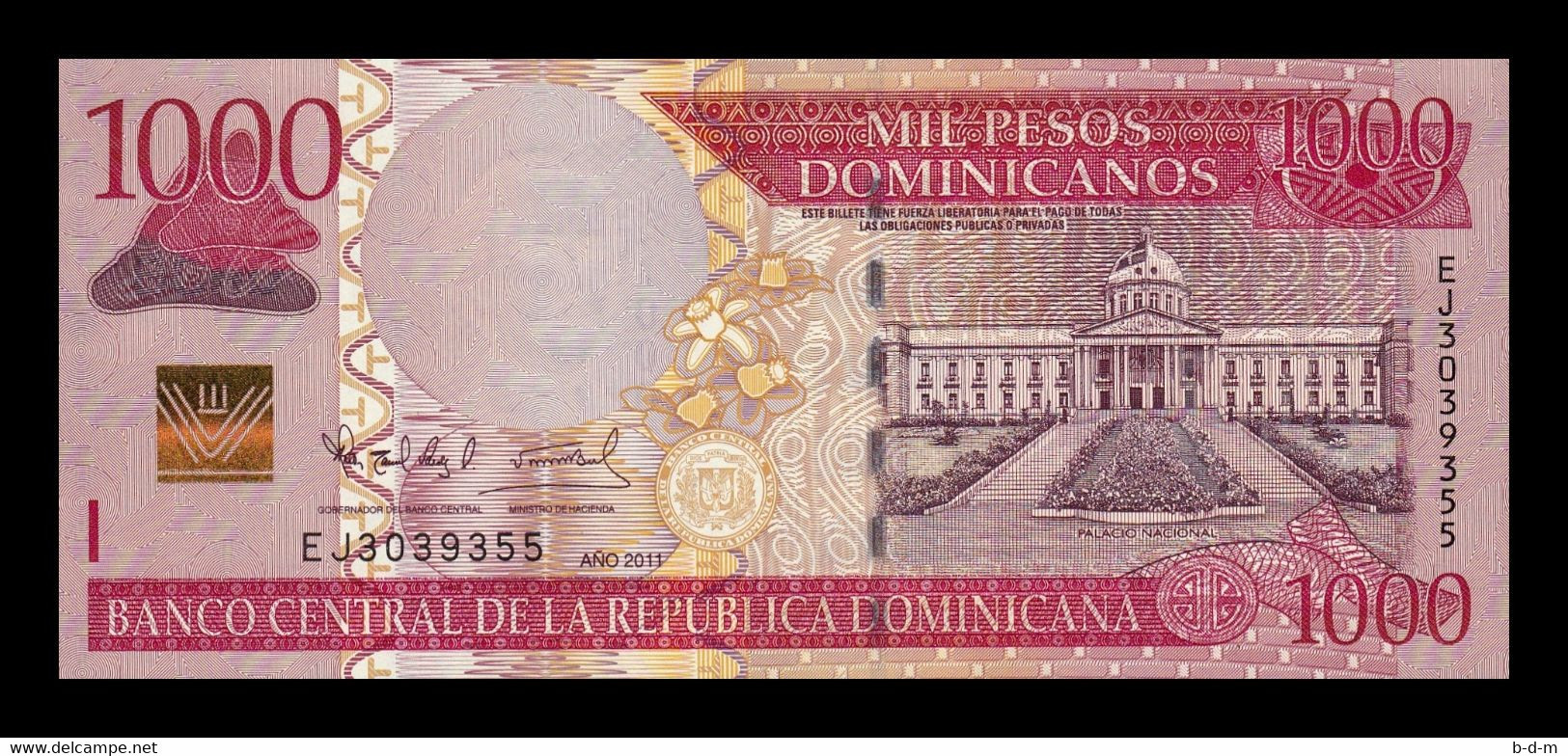 República Dominicana 1000 Pesos Dominicanos 2011 Pick 187a Sc Unc - República Dominicana