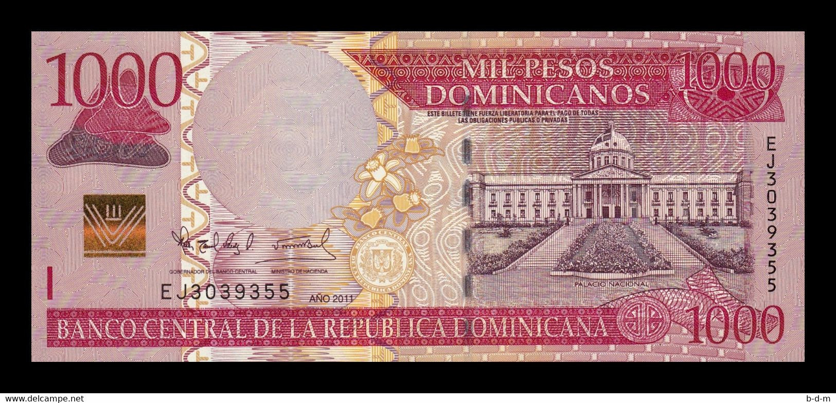 República Dominicana 1000 Pesos Dominicanos 2011 Pick 187a Sc Unc - Repubblica Dominicana