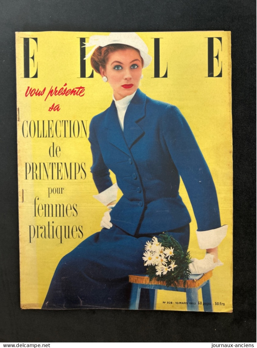 1952 Revue ELLE - COLLECTION De Printemps Pour Femmes Pratiques - Mode