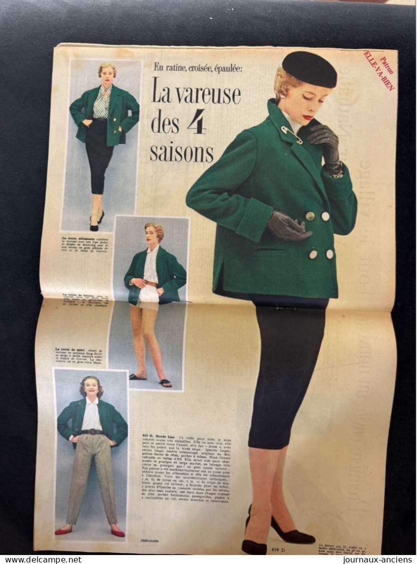 1952 Revue ELLE - COLLECTION De Printemps Pour Femmes Pratiques - Mode