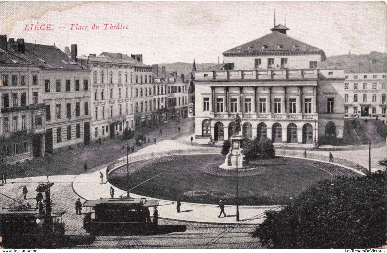 BELGIQUE - Liège - Place Du Théâtre - Carte Postale Ancienne - Liège