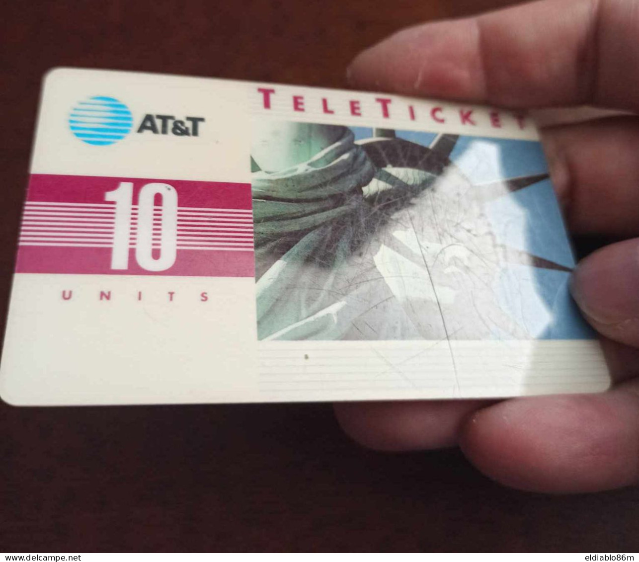 UNITED STATES - PREPAID - A&T TELETICKET - STATUE OF LIBERTY PRESS PASS 10U (FRENCH) - 200ex - SCARCE CARD - AS IN PIC - AT&T