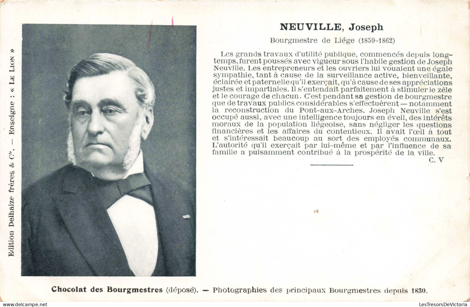 PHOTOGRAPHIE - Neuville - Bourgmestre De Liège - Carte Postale Ancienne - Fotografie