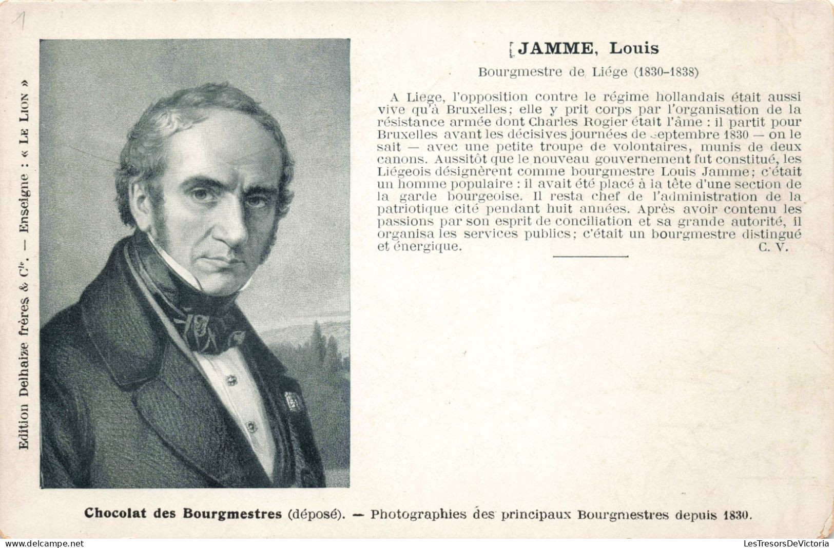 PHOTOGRAPHIE - Jamme Louis - Bourgmestre De Liège - Carte Postale Ancienne - Fotografie
