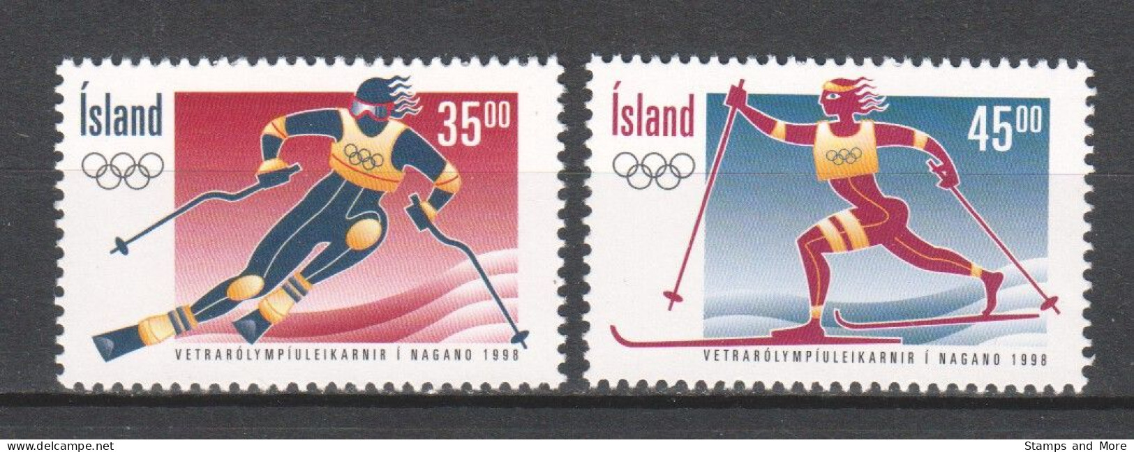 Iceland Island 1998 Mi 882-883 MNH WINTER OLYMPICS NAGANO - Hiver 1998: Nagano