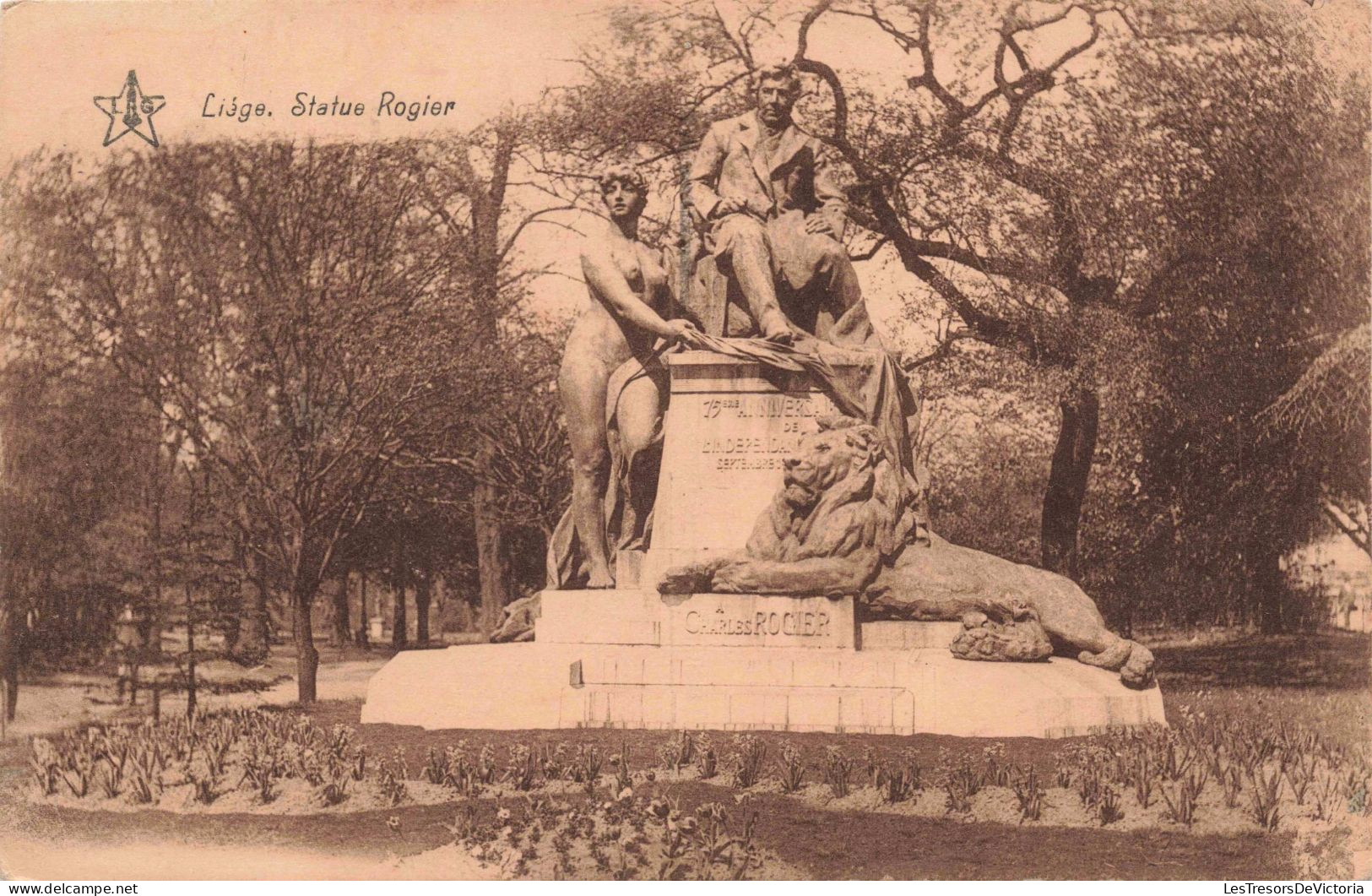 BELGIQUE - Liège - Statue Rogier - Carte Postale Ancienne - Liege